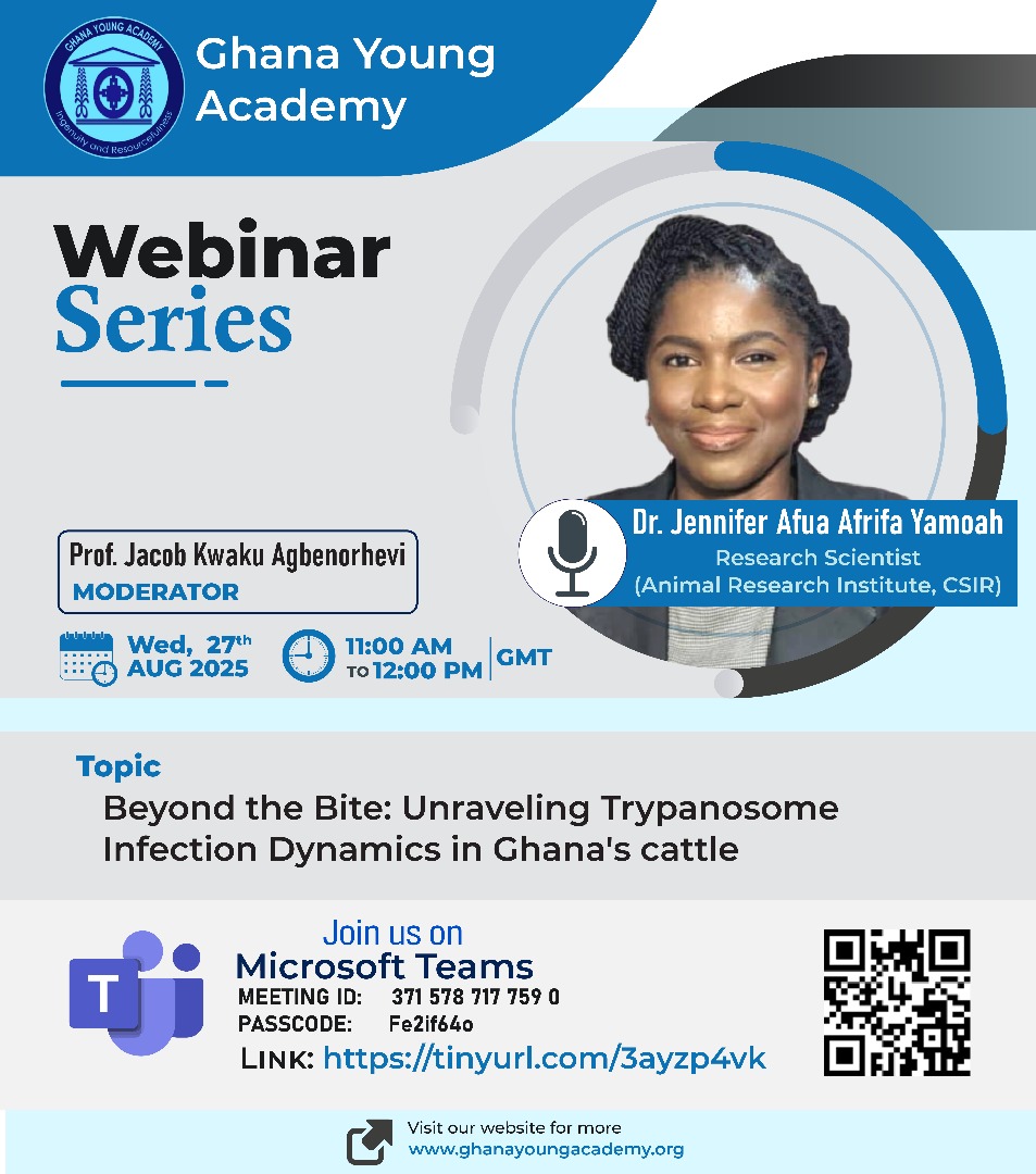 Webinar Series – Beyond the Bite: Unraveling Trypanosome Infection Dynamics in Ghana’s cattle