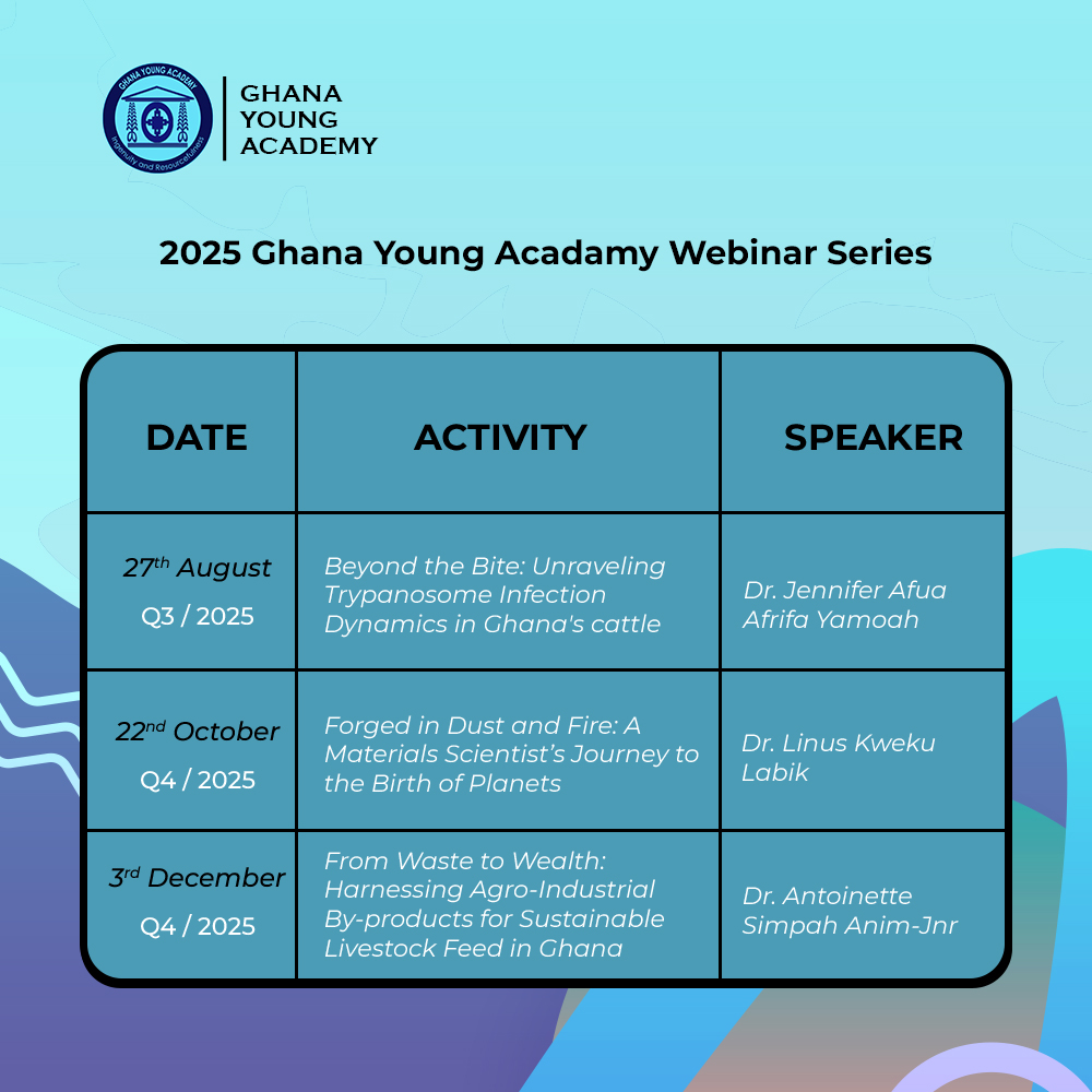 Ghana Young Academy Announces 2025 Webinar Series