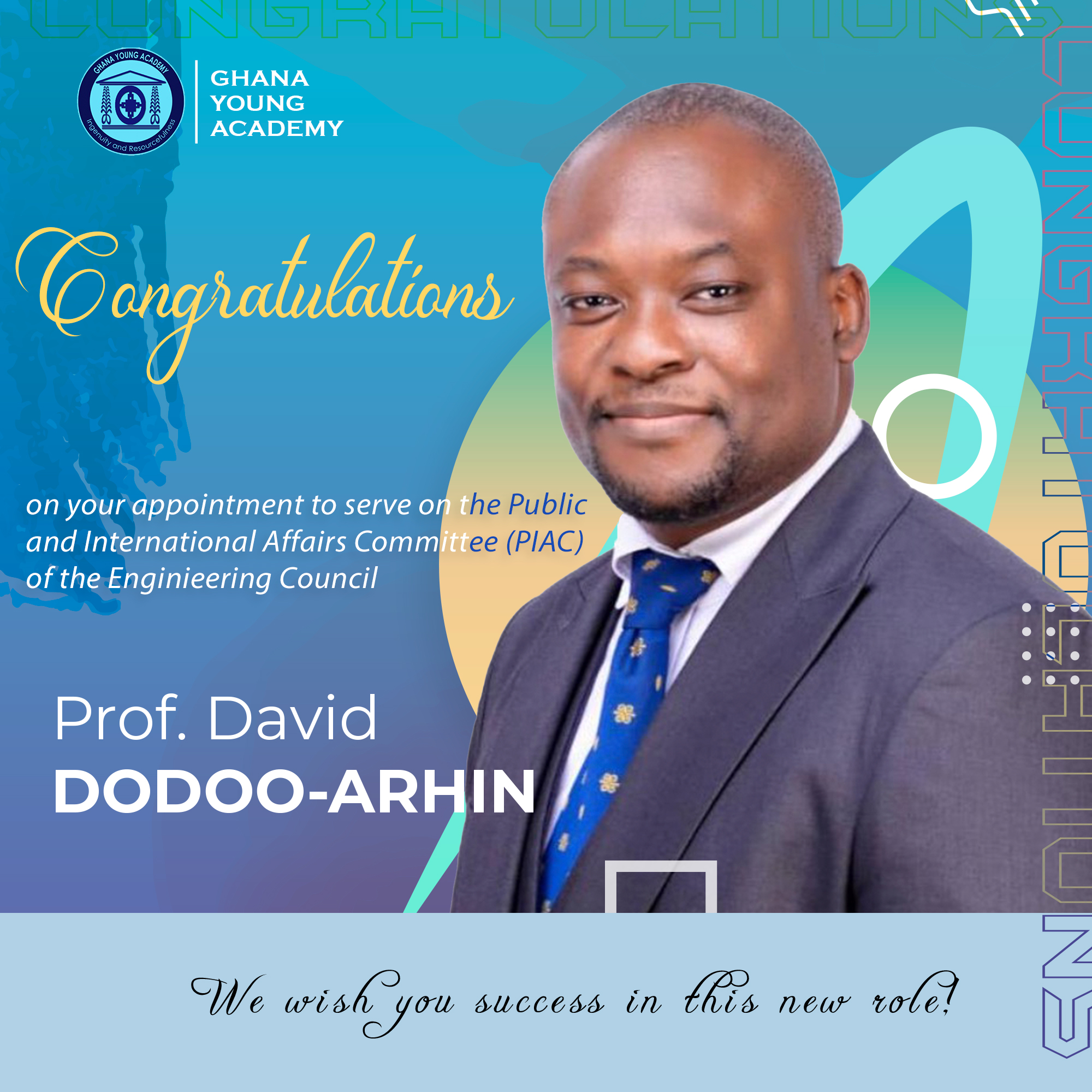 Ghana Young Academy Member, Prof. David Dodoo-Arhin, Appointed to Engineering Council Committee