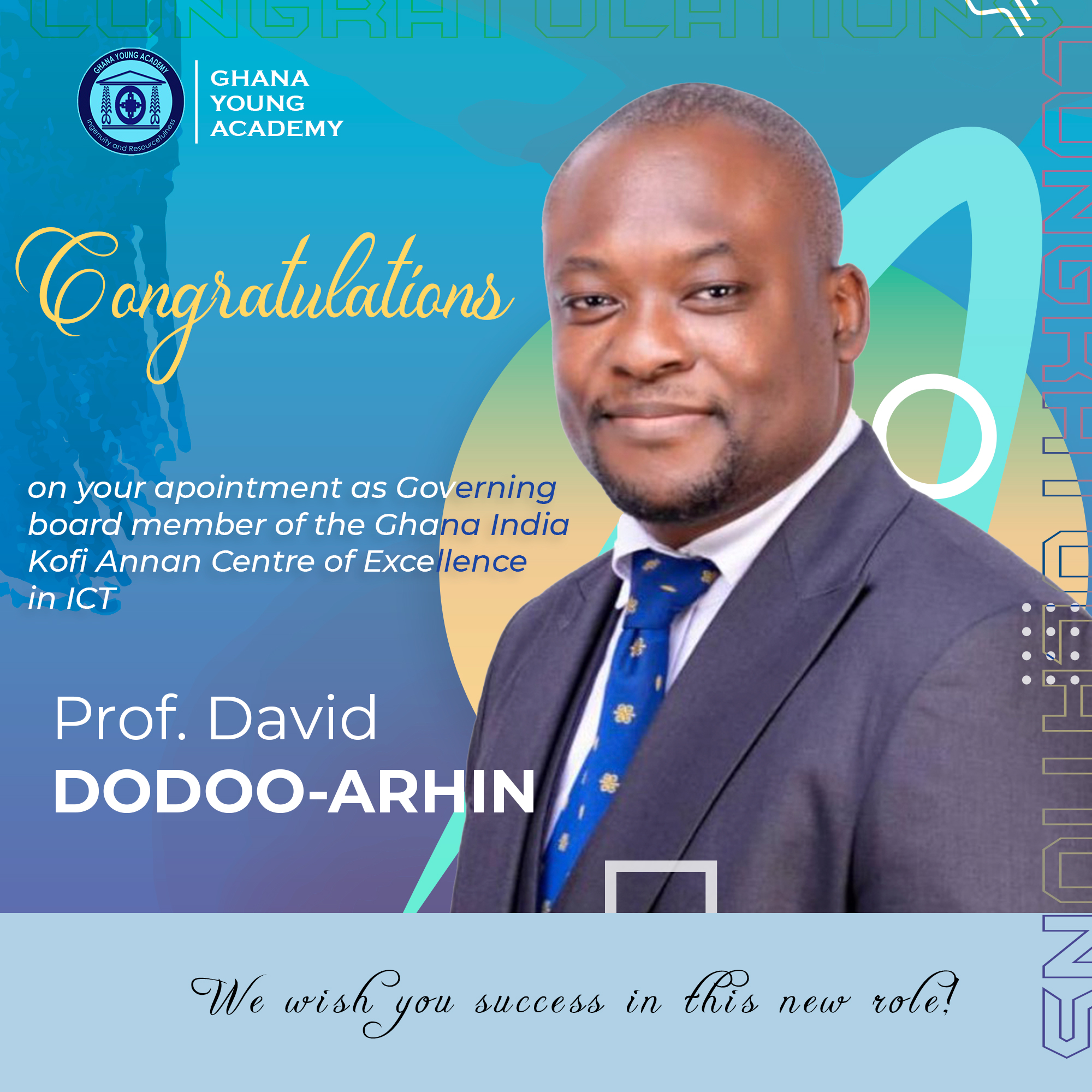 Congratulations Prof David Dodoo-Arhin